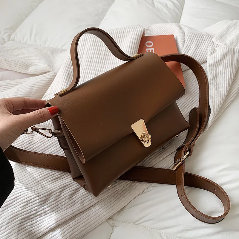 

Elegant Women's Bag Spring Retro Women's Bag 2021 New Brand Designer Shoulder Bag Fashion Handbag Texture Slant Across Bag