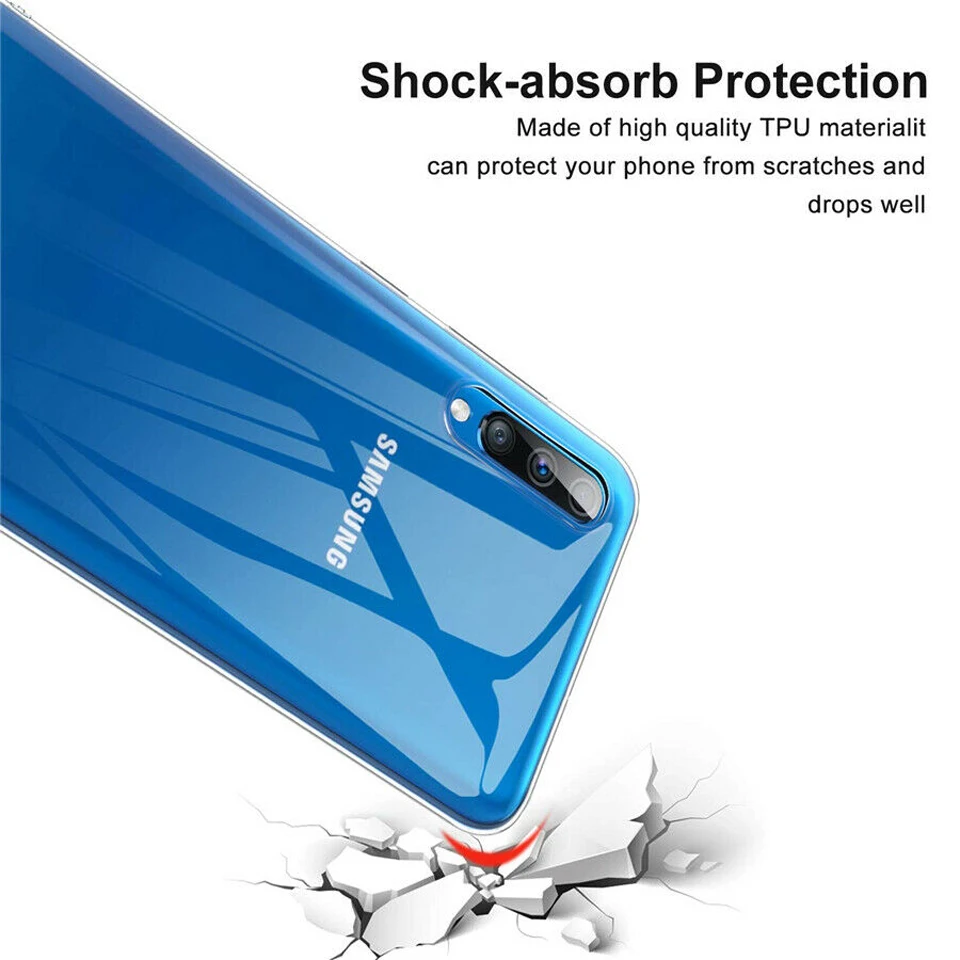 Для samsung Galaxy M10 M20 M30 A10 A20 A30 A40 A50 A70 Чехол Ультра Тонкий Мягкий ТПУ силиконовый чехол Прозрачный чехол для телефона