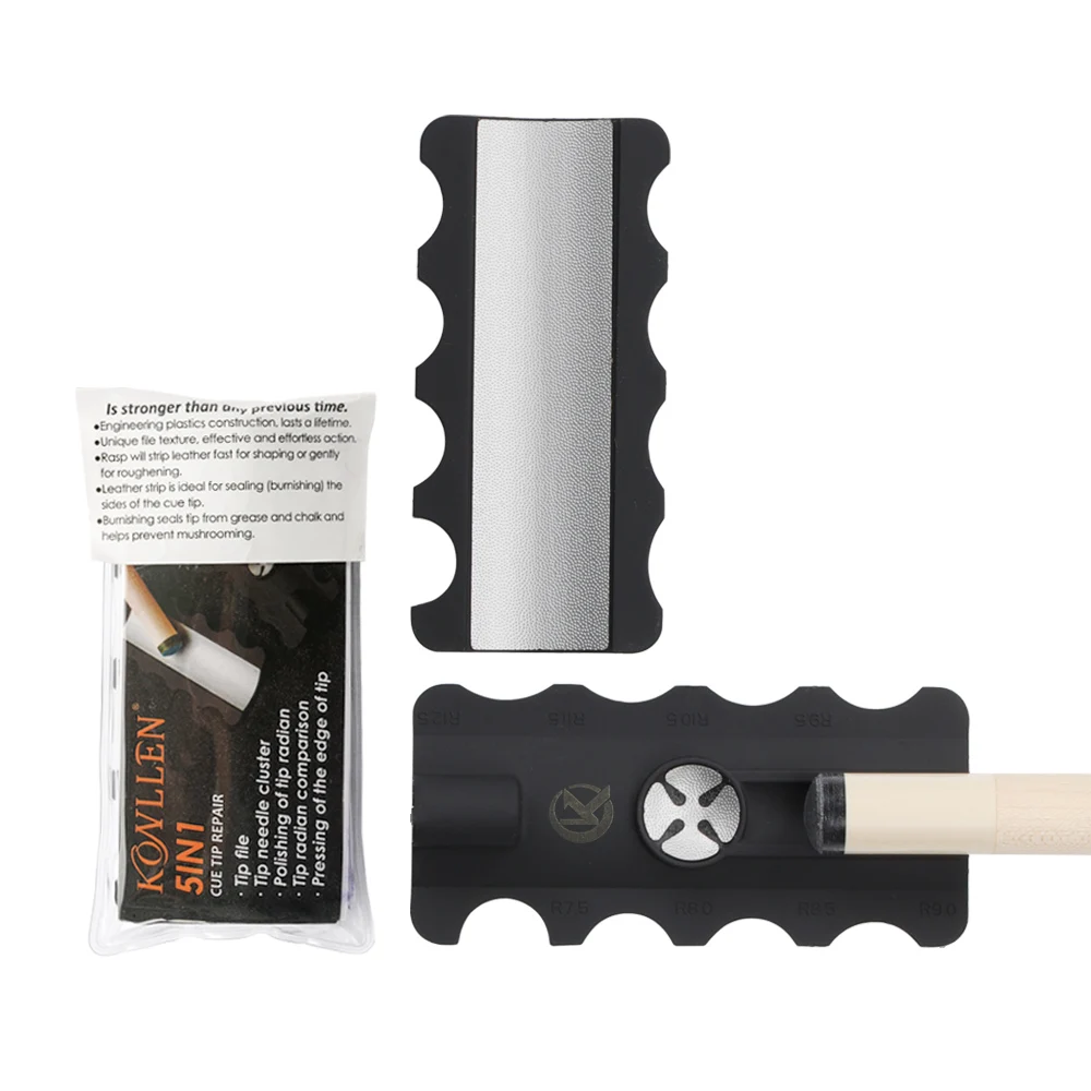 

Multifunction 5 in 1 Billiards Accessories Cue Tip Shaper Pool Cue Tip Repair Billiard Cue Tool Tip Shape Polish File Durable