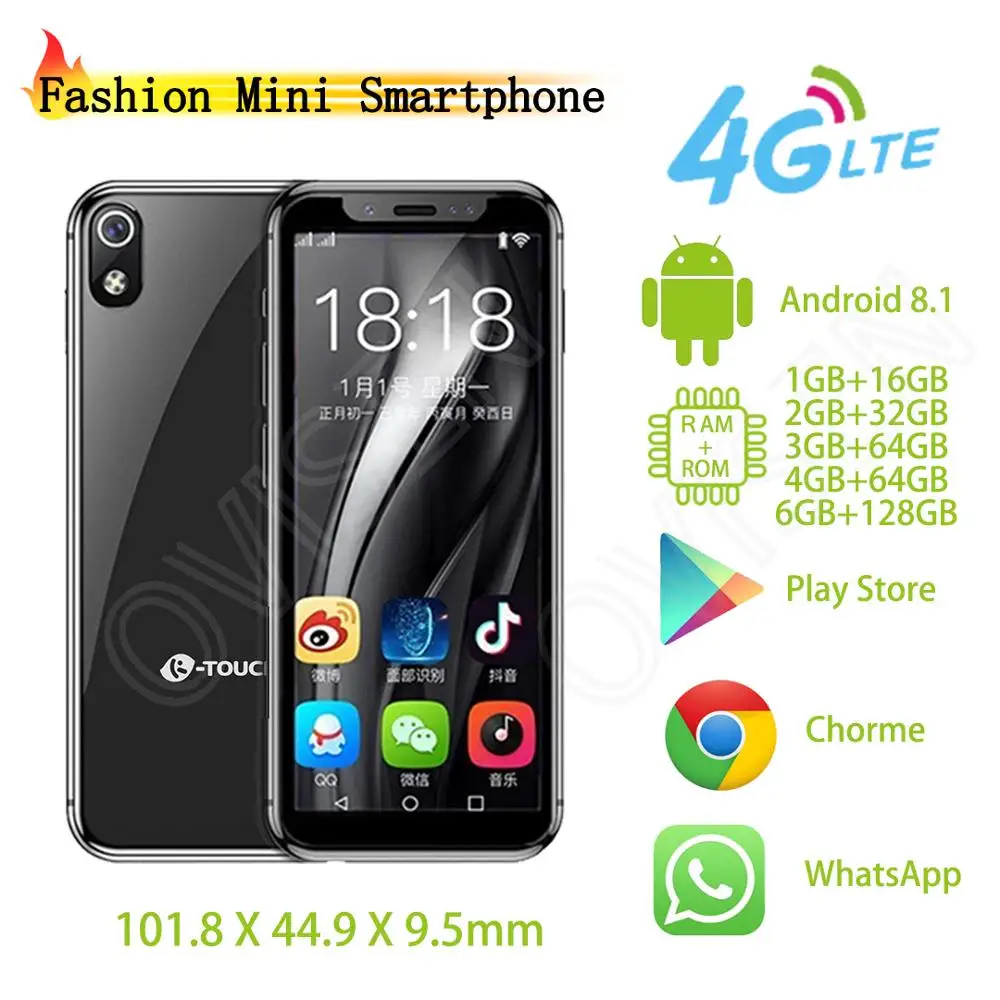 Маленький смартфон K-TOUCH I9 3,5 дюймов 3 Гб 32 г Face ID Android 8,1 2 Гб 16 Гб карманный мини Ультратонкий Роскошный телефон для мальчиков