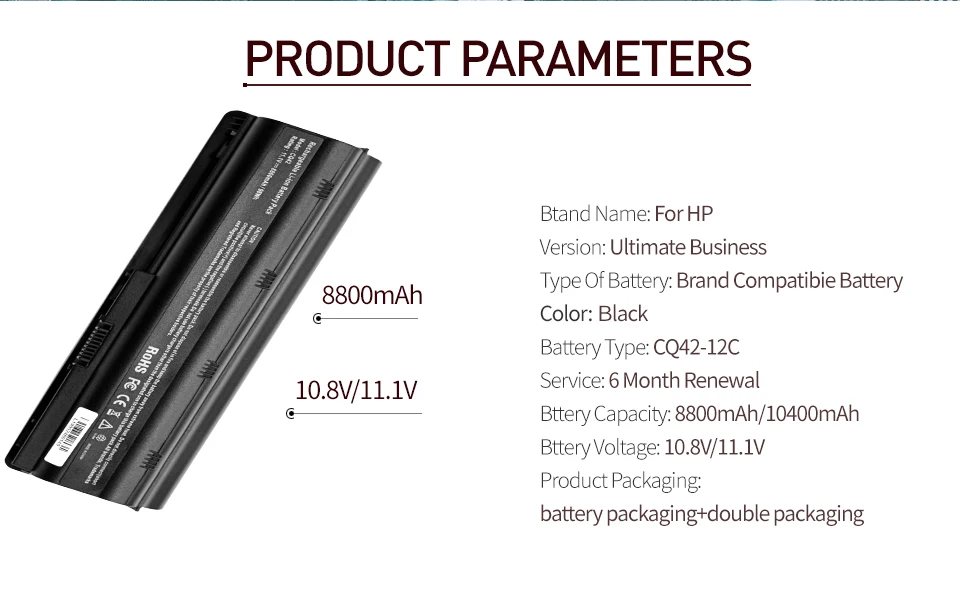 Apexway 8800 мАч аккумулятор для ноутбука HP Pavilion dv5 dv6 dv7 g6 G32 G72 G42 G56 G72 MU06 593554-001 аккумулятор большой емкости MU09XL hstnn-lb0w593550-001