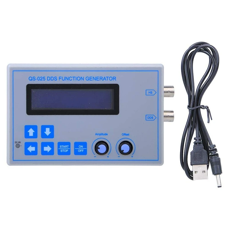 

DC 9V LCD Display Digital DDS Function Signal Generator Module Sine Triple-cornered Square Wave USB Cable 1HZ-65534HZ