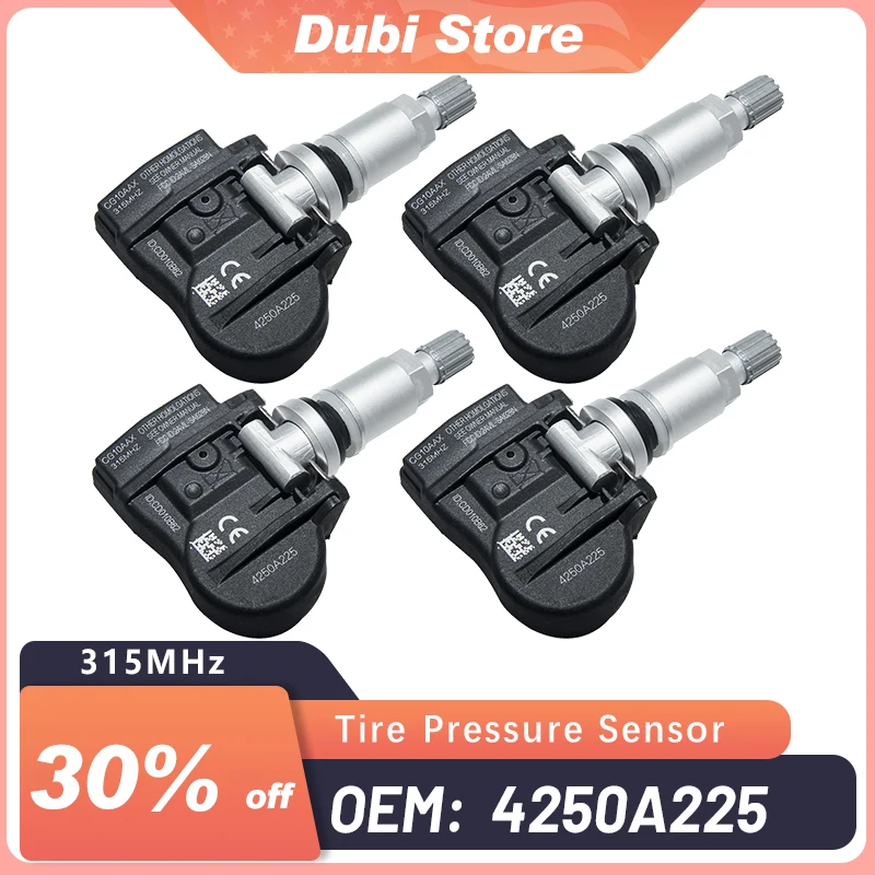 

1-4Pcs Tire Pressure Sensor For Mitsubishi Lancer 2008-2017 Mirage i-MiEV Outlander Sport 315MHZ Wireless TPMS Sensors 4250A225