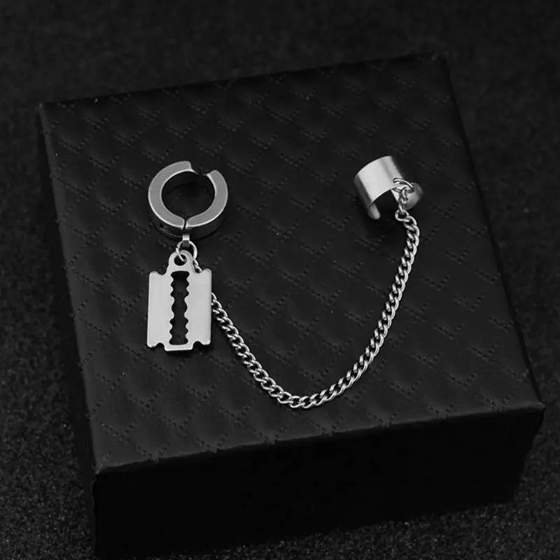 Серьги Клипсы из нержавеющей стали для мужчин и женщин|Серьги-подвески| |