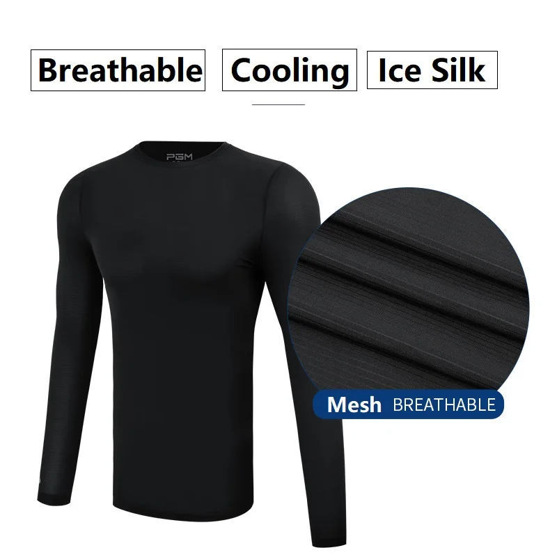 PGM 2020 Мужская одежда для гольфа Солнцезащитная рубашка Ice Silk колготки футболка с