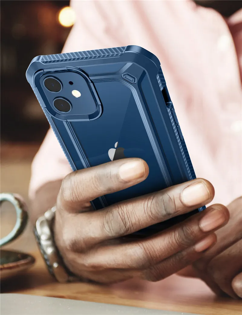 For iPhone 12 Case/12 Pro Case 6.1" (2020) SUPCASE UB EXO Series Premium Hybrid Protective Clear PC + TPU Bumper Case Back Cover pela cases
