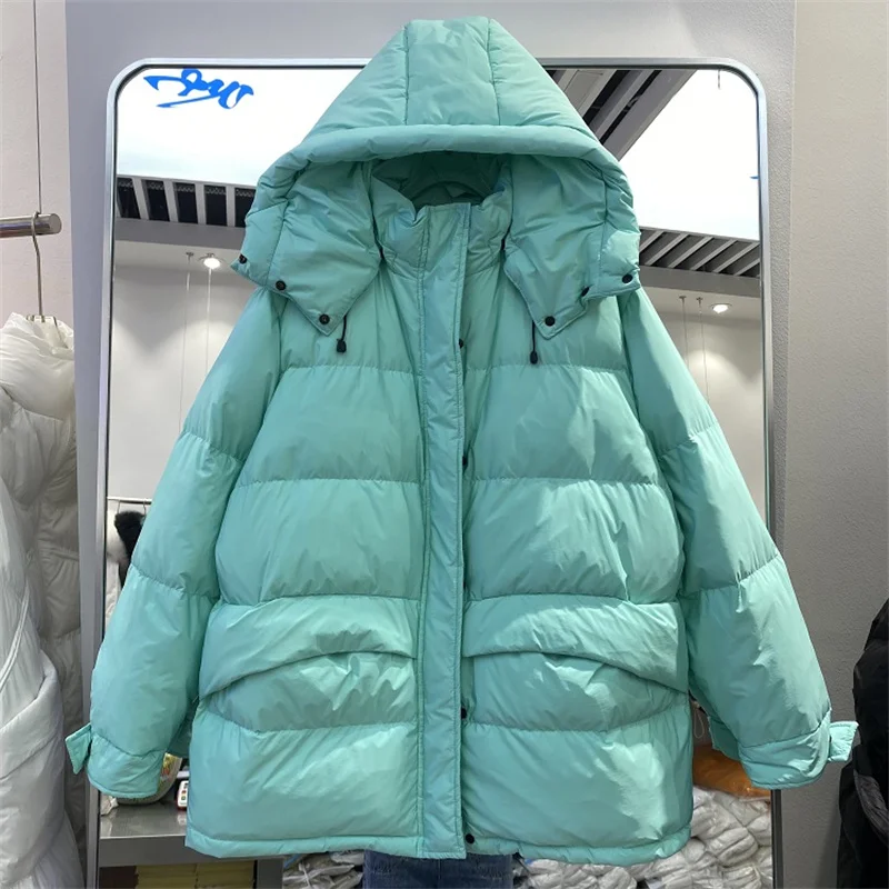 

2022 New Winter Coats Short Down Jacket Fashion Women Clothing Thick Hooded Loose Large Size Parkas Winter Jackets Girls D573