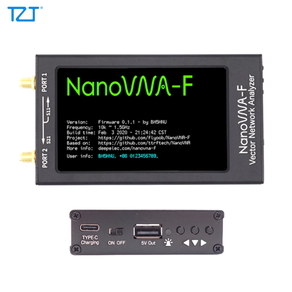 Набор для анализатора сети TZT 50 кГц 1 5 ГГц HF VHF UHF VNA Vector NanoVNA с 4 3 дюймовым ЖК