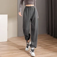 fdfklak solid color jogger pant women high waist streetwear korean harajuku spring autumn casual trousers long pants female