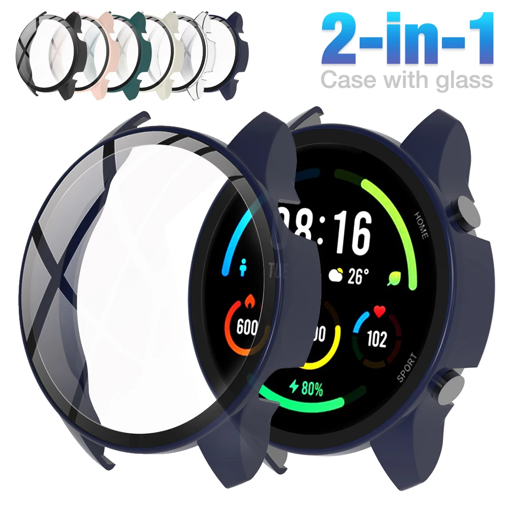 Чехол для Xiaomi Mi Watch цветной спортивный бампер с полным покрытием жесткий чехол