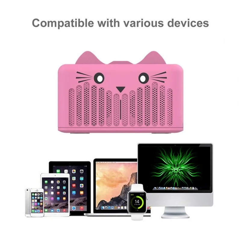 

Portable Cartoon Cat Model Subwoofer Wireless Bluetooth Speaker Music Player