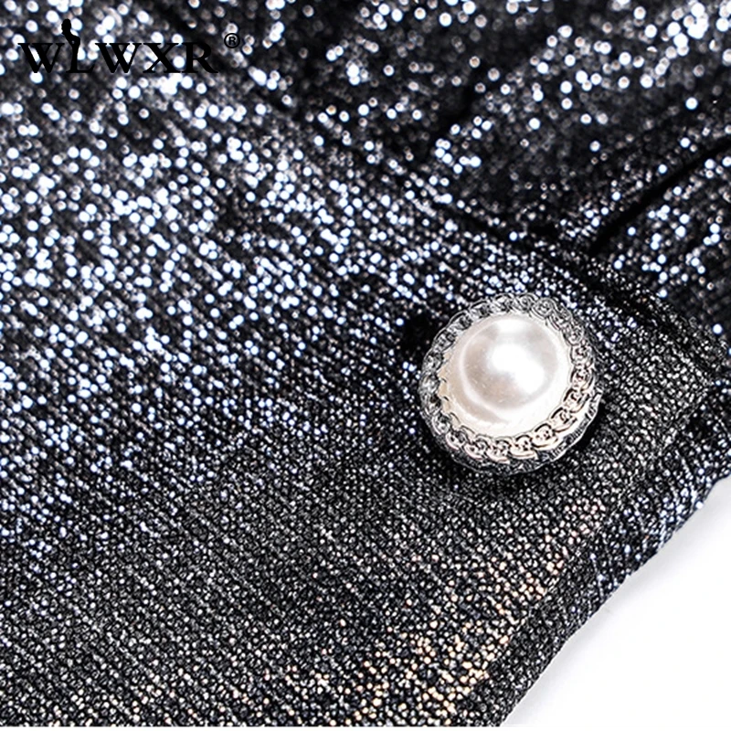 WLWXR блестящее Золотое сексуальное облегающее мини платье для женщин с v образным