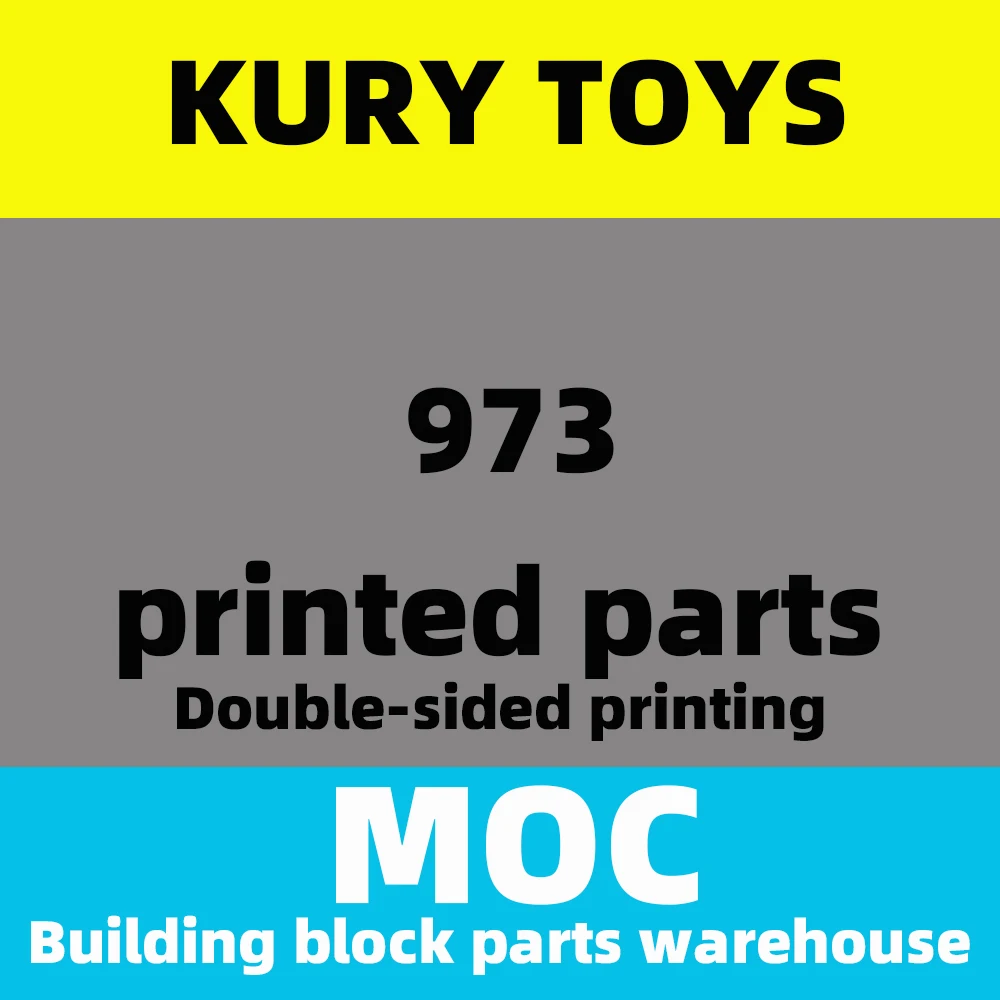 

Kury Toys DIY MOC For 973 printed parts Double sided Building block parts For Glass for brick toys
