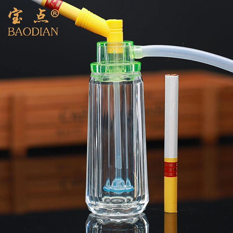 

acrylic multi handle filter water pipe easy to clean mini water smoking pipe