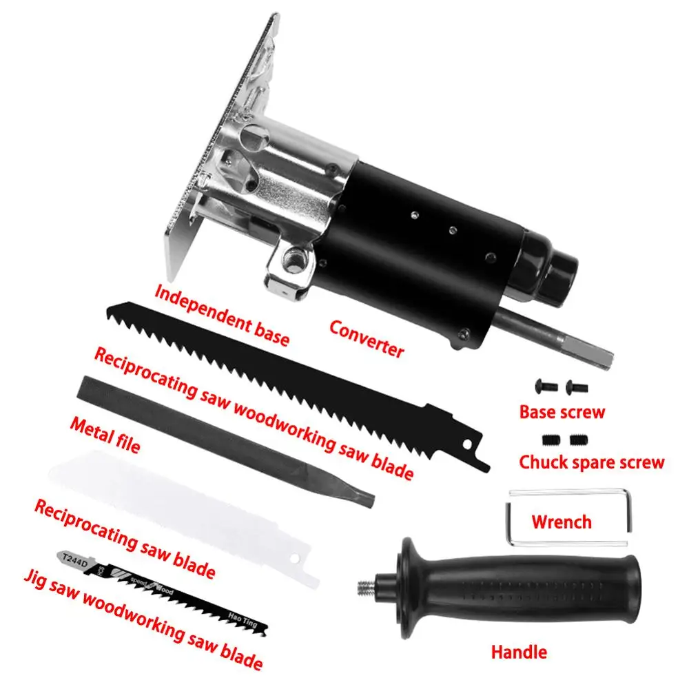 

Многофункциональная переключение электрической дрели на сабельную пилу лобзик пила металлическая пилка Резак дрель приспособление для ре...