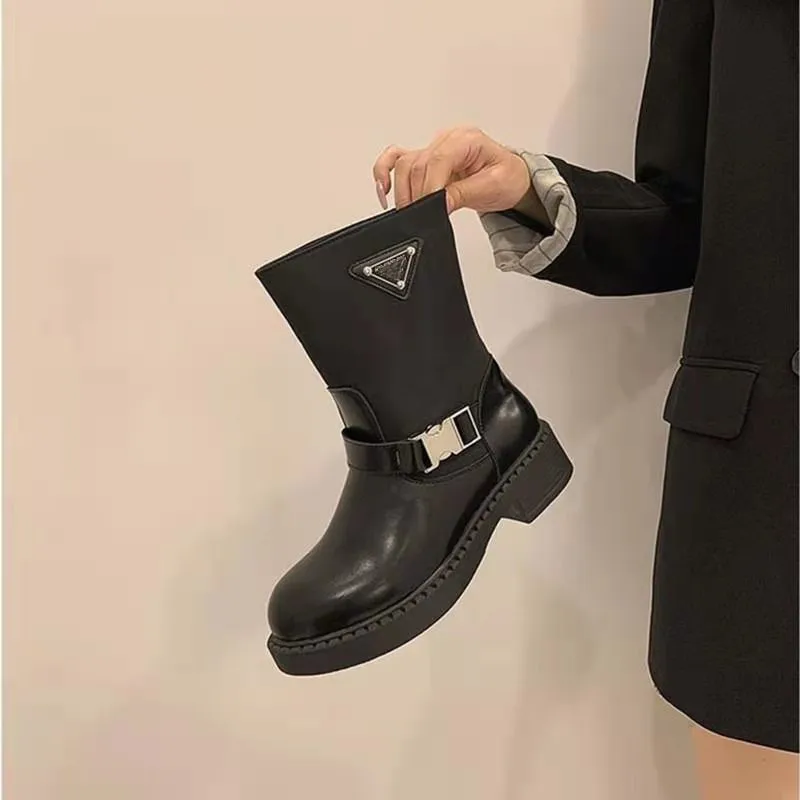 

Luxury Women's Boots High Quality Waterproof Platform Women's Boots Spring And Autumn New Short Boots Women's Knight Boots Leath