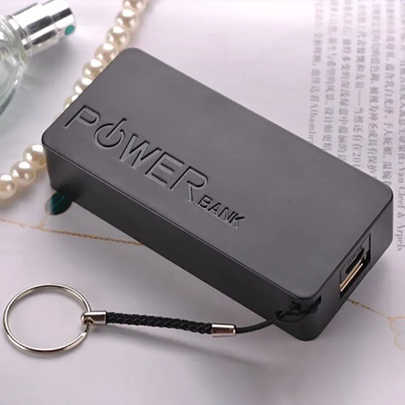 Black No Battery 2x18650 одиночный USB DIY портативный пластиковый Аккумулятор Внешний Аккумулятор Чехол Коробка Внешний аккумулятор коробка для DIY комплект внешний аккумулятор 18650 5600mAh - Цвет: Black No Battery