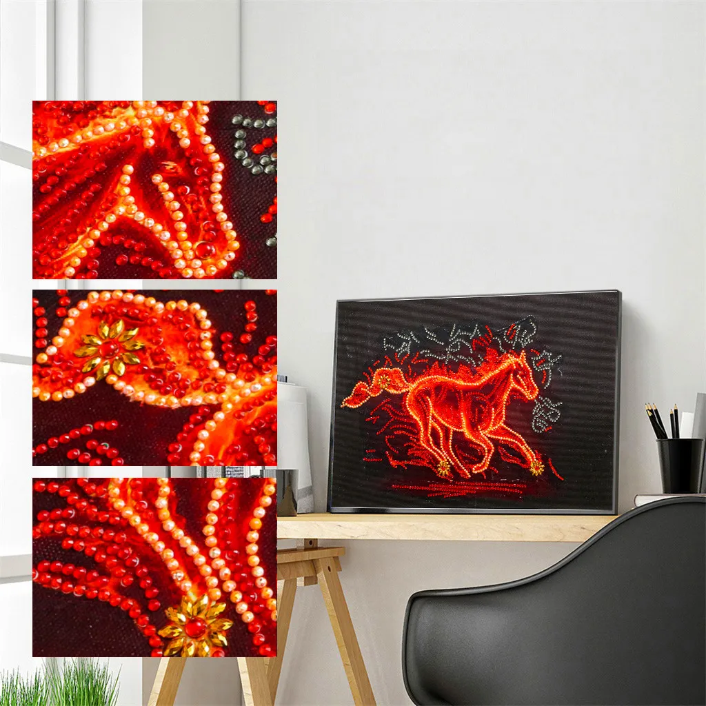 

Diamond Painting DIY Special Shape Crystal Rhinestone Partial Drill Diamond Art Kits for Adults Kids Embroidery Arts Craft Decor