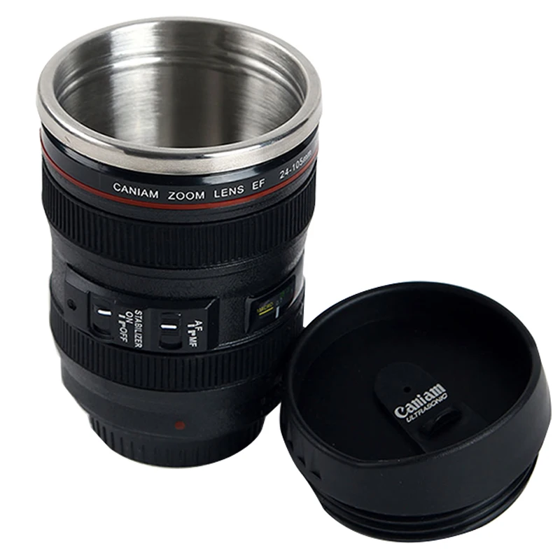 Нержавеющая сталь SLR Камера EF24-105mm кофейная кружка в виде объектива Кружка 1:1 весы caniam кофейная кружка креативный подарок