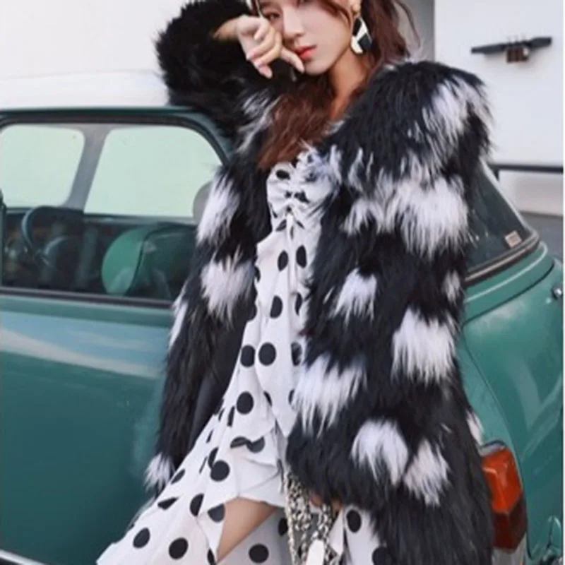 Женское пальто из натурального меха енота новинка 2021 зимнее повседневное