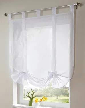 RZCORTINAS римская занавеска с бантом и завязкой регулируемая воздушная прозрачная