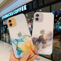 watercolor painting soft phone case for iphone 13 12 11 pro x xr xs max mini 8 7 plus shockproof protection back cover coque