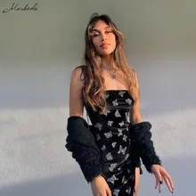 Macheda Spaghetti Strap Sleeveless Dress Women Slim Dress 2020 New Summer Fashion Lady Casual Printing Mini Party Clothes (3)