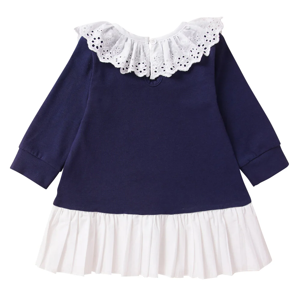 Осеннее платье с длинными рукавами для девочек праздничное оборками Детские