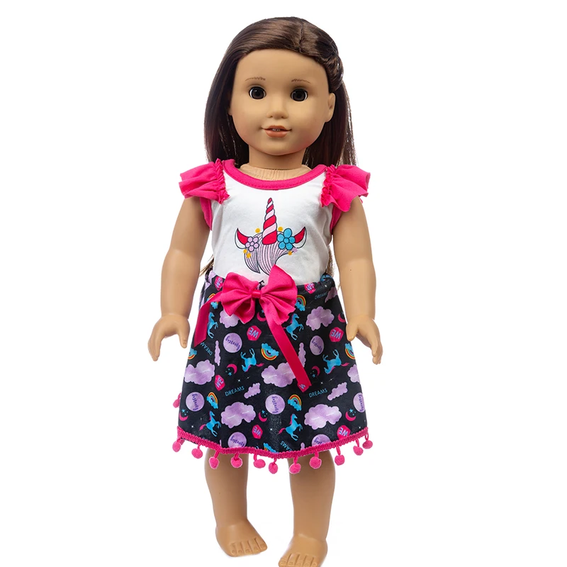 Подходит для 18 дюймов 43 см американская кукла Одежда новорожденных девочек