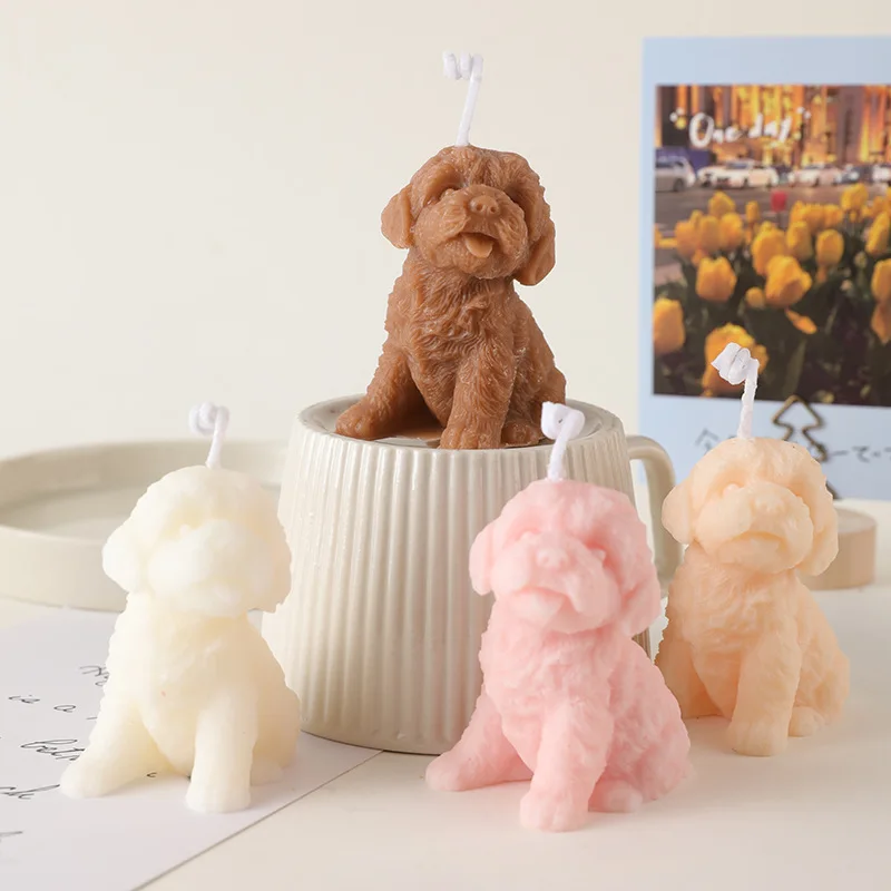 

Cute candles animals Teddy puppy scented candles new year home decor small dogs aroma candles birthday gifts house souvenirs