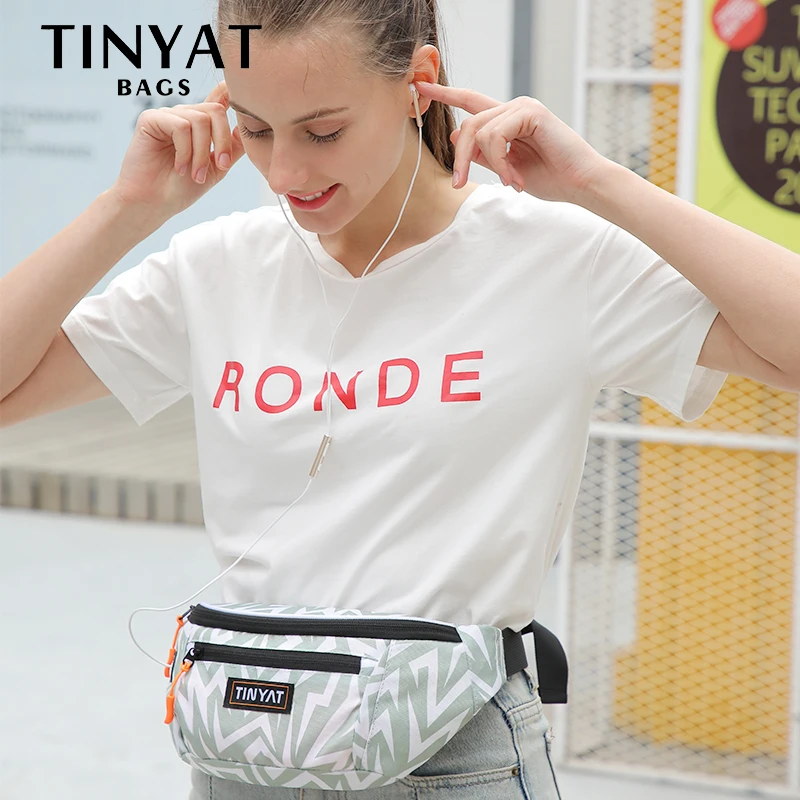 Женская поясная сумка TINYAT пояс для хранения телефона денег повседневная с