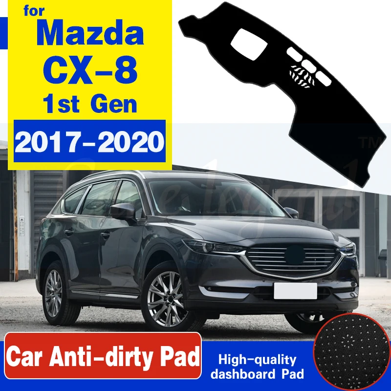 

Анти-скольжения Мат панельная крышка приборной защиты ковровых покрытий автомобильные аксессуары ковер для Mazda CX-8 2017 2018 2019 2020