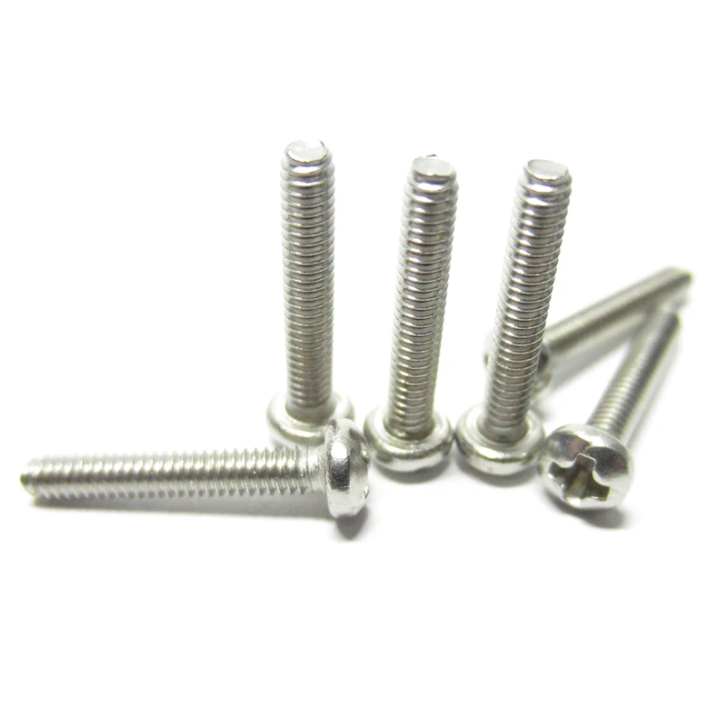 

50Pcs M2 M2.5 M3 M4 ISO7045 DIN7985 GB818 304 Stainless Steel Cross Round Head Bolts Phillips Screws