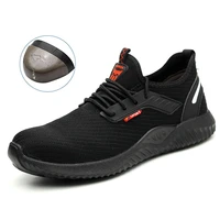 lndestructible mens safety work shoes with steel toe cap puncture resistant boots lightweight and breathable sneakers