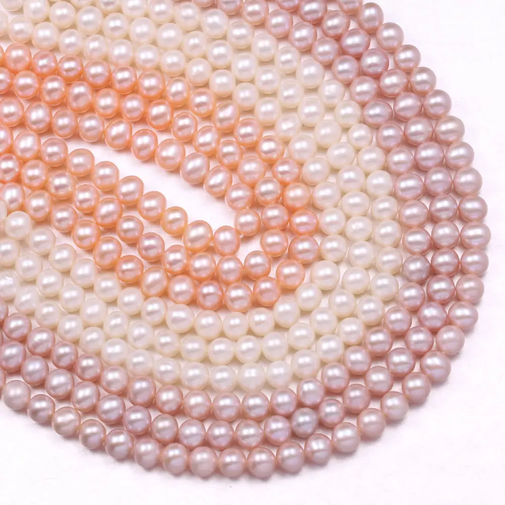 Fashion Natural Freshwater Pearls Bead Round Shape Pearl Loose Spacer Beads For Jewelry Making DIY Bracelet Neckalce Accessories