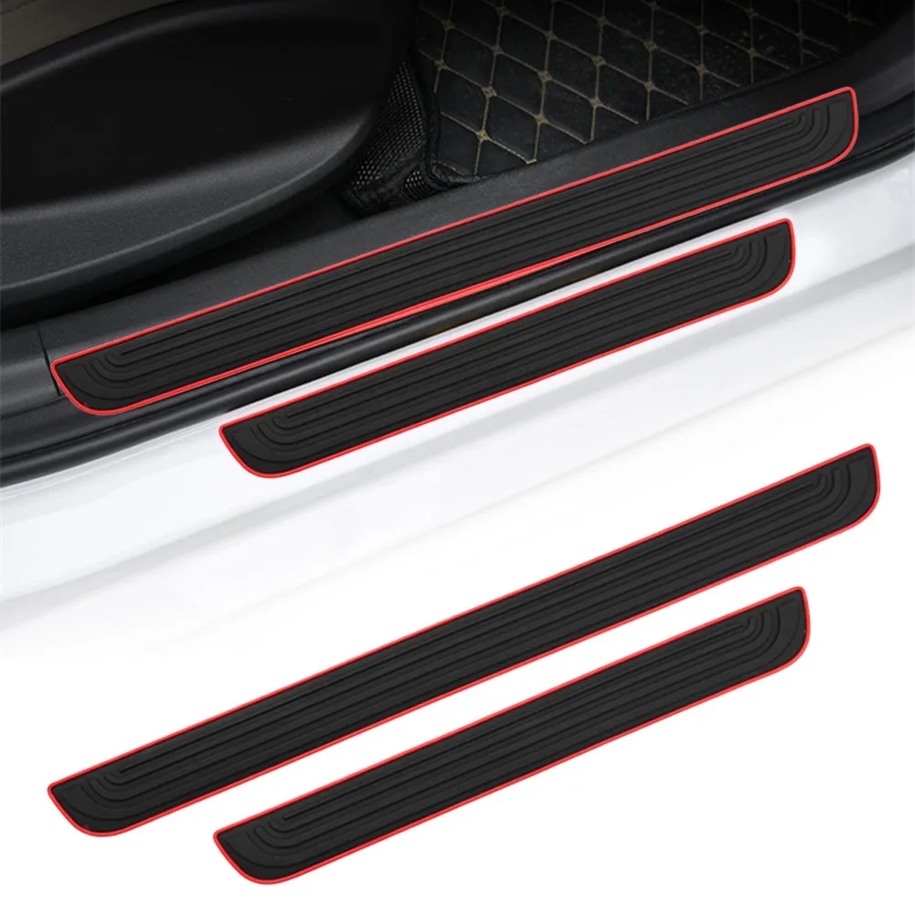 

Auto Door Sill Car Guard PVC Sticker Strip Universal 4 Pieces Accessories