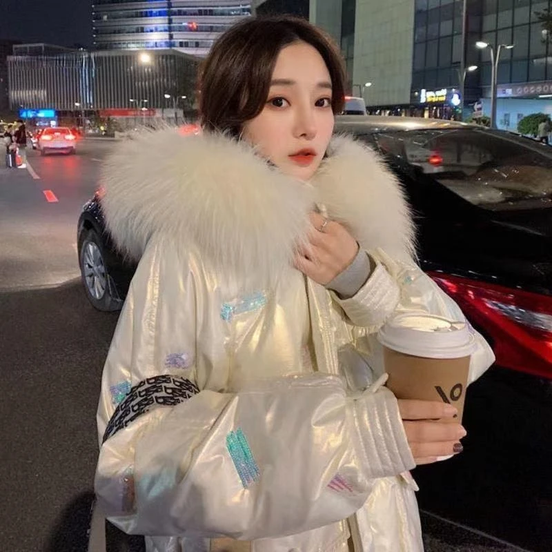 Fur Hooded Waterproof Outwear Women Cotton Lined Parkas Clothing Casual Jacket Winter Warm Jackets Women New Fashion Clothing