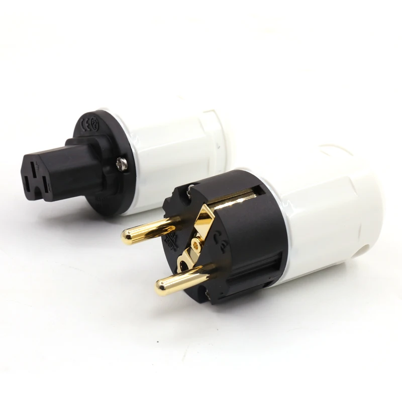 Позолоченный штекер питания для аудио DIY Power wire европейский
