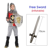 kids child royal warrior medieval knight costume for boys halloween carnival party costumes