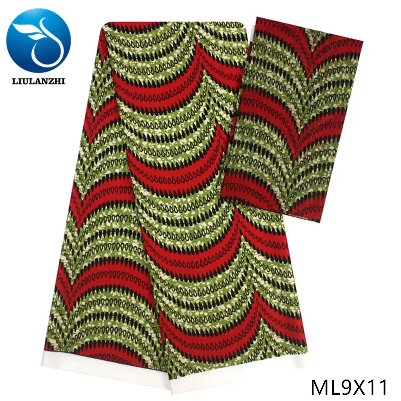 

LANLIUZHI Chiffon nigerian fabrics multi printing chiffon fabric match real silk fabric for women 4+2yards/lot ML9X01-ML9X11