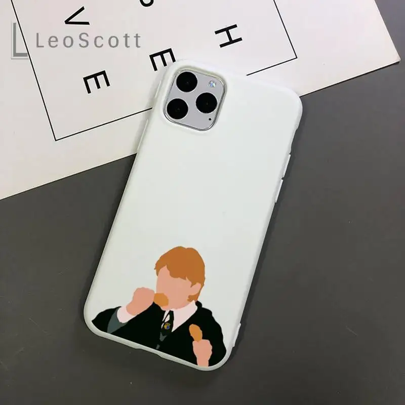 

Weasley Twins Draco Malfoy funny potter Phone Case Candy Color for iPhone 11 12 mini pro XS MAX 8 7 6 6S Plus X 5S SE 2020 XR