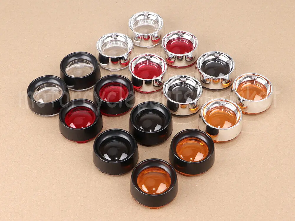 1 пара мотоцикл хром/черный указатель поворота светильник обрамление крышка