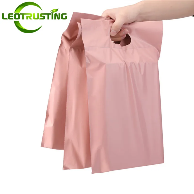 

Thick Portable Pink Tote Express Courier Pouches Self-Sealing Adhesive Smooth Poly Envelope Plastic T-shirt Gifts Mailing Bags