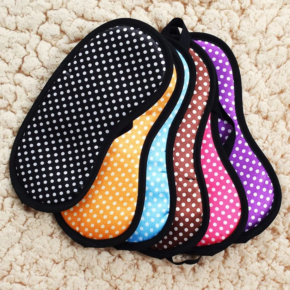 Разноцветная маска в мелкий горошек для сна расслабляющая дорожная забавная