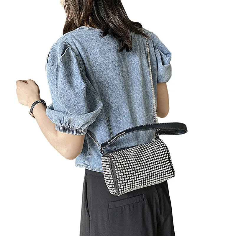 Сумка через плечо для женщин многофункциональная блестящая сумка из