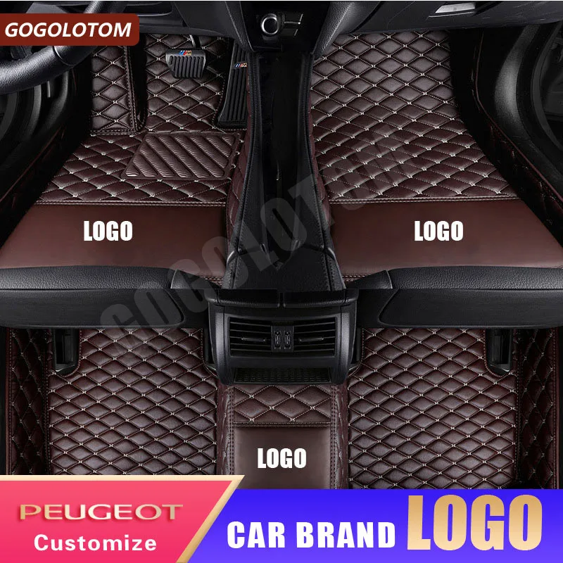 Коврики автомобильные кожаные для Peugeot 307 206 308S 308 407 207 406 408 301 508 5008 2008 3008 4008