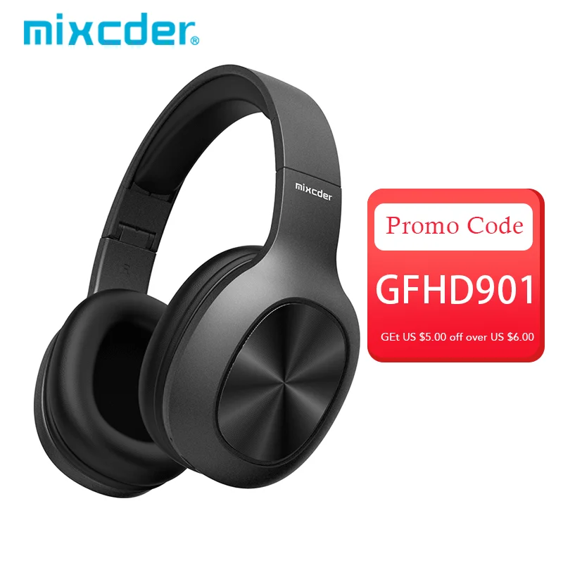 Mixcder HD901 Беспроводной наушники Bluetooth 5 0 TF Card Reader Бесплатная Управление 40 мм Drivers с