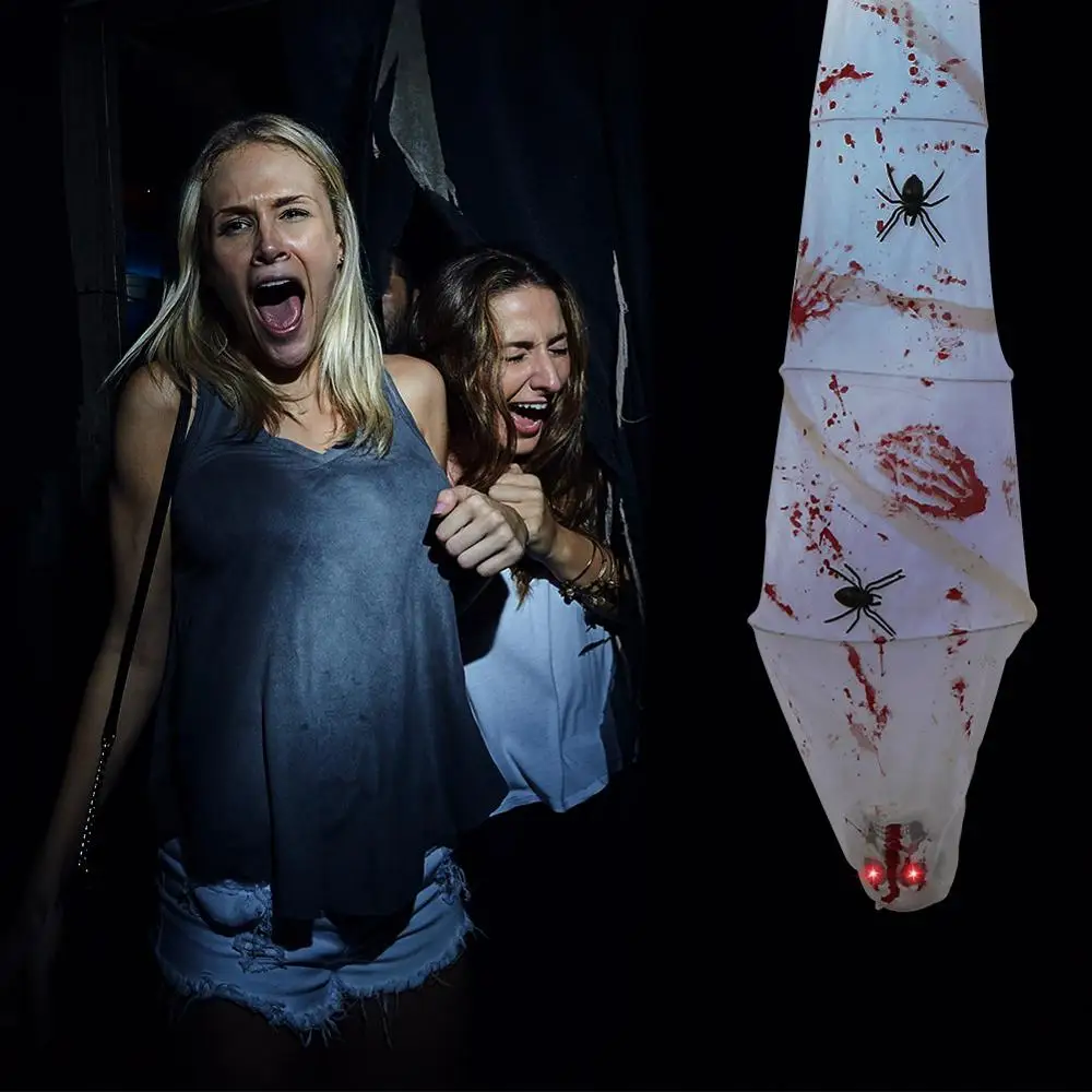 Ourwarm Хэллоуин вечерние украшения кокон труп 72 дюйма Висячие трупы с светодиодный