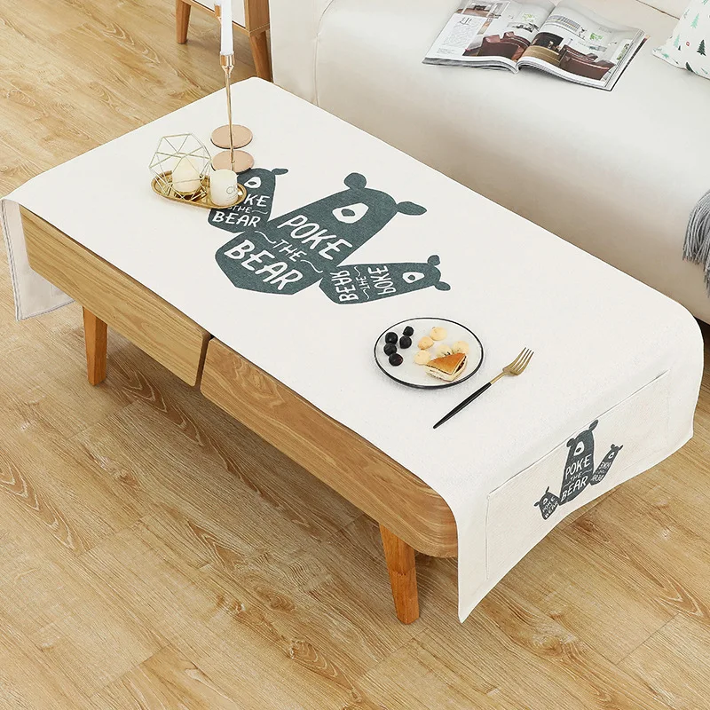 

Stamping Tablecloth Morden Table Cover Rectangle Storage Living Room Sofa Coffee Dining Table Dustproof Cover Tablecloth Tapete