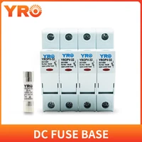 dc 4p 1000v pv solar fuse fusible 10x38mm gpv with led fuse holder for solar pv system protection yropv 32